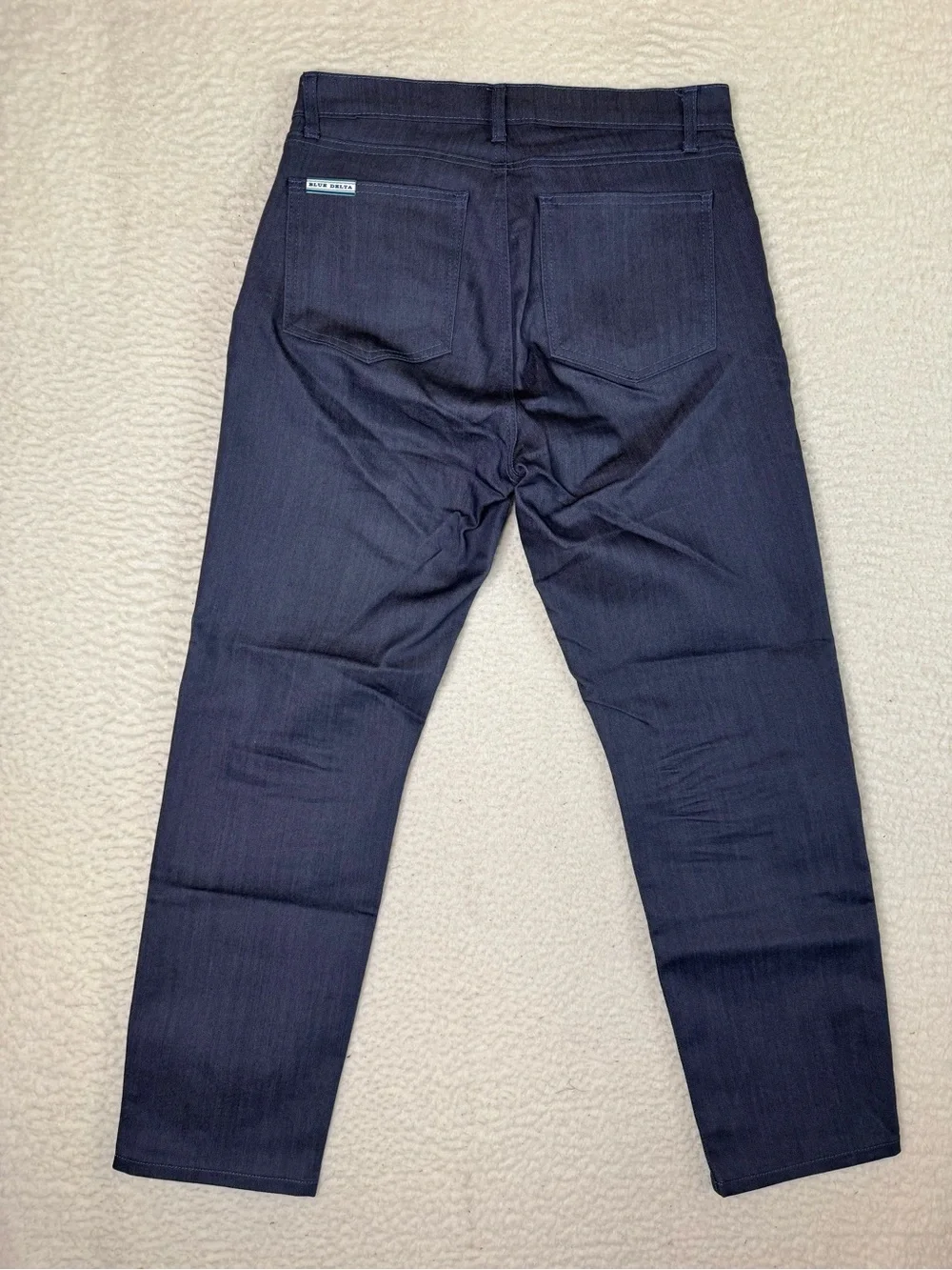 Blue Delta Raw Denim Custom Made USA Jeans Zip Fly Men's Size 31x28